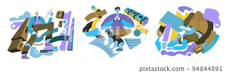 Hobbies and leisure time, climbing and yoga vector Hobbies and leisure time, climbing and yoga vector 94844891