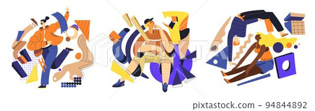 Sports and fun, teenagers spending leisure time 94844892