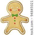 Plain ginger cookie, gingerbread man illustration material 94845021