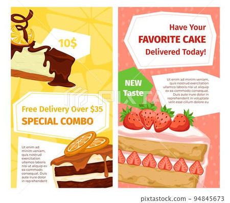Free delivery on your favorite cake, pastry banner Free delivery on your favorite cake, pastry banner 94845673