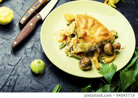 Homemade pie with zucchini Homemade pie with zucchini 94845719