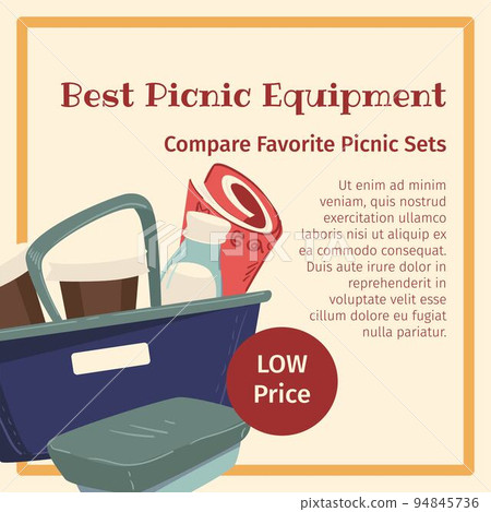 Best picnic equipment, compare sets promo banner 94845736