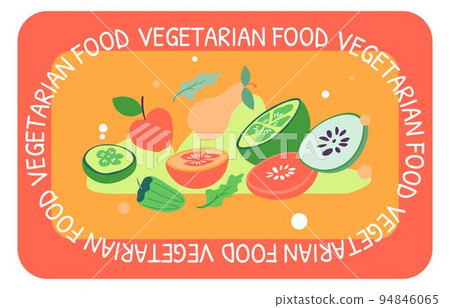 Vegetarian food, organic meal veggies menu banner Vegetarian food, organic meal veggies menu banner 94846065