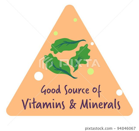 Good source of vitamins and minerals, food label Good source of vitamins and minerals, food label 94846067