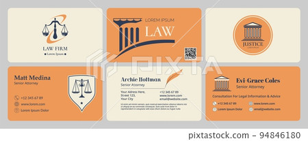 Business card design set for law company worker Business card design set for law company worker 94846180