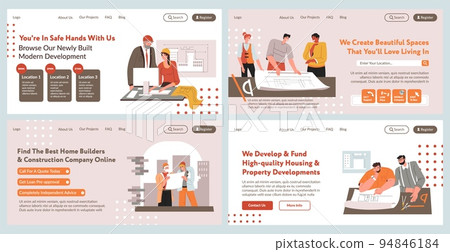 Web banner set for construction company service 94846184