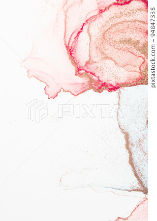 Marble ink abstract art from meticulous original painting abstract background 94847338