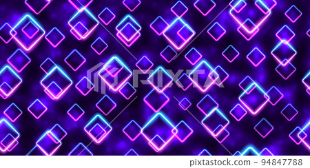 Purple and blue neon diamonds seamless pattern Purple and blue neon diamonds seamless pattern 94847788