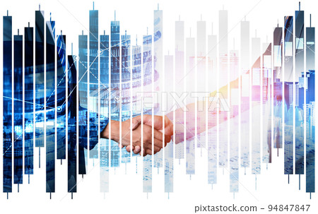 Business handshake on finance prosperity and money technology asset background Business handshake on finance prosperity and money technology asset background 94847847