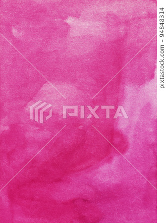 Watercolor bright pink background texture painting. Vintage watercolour deep crimson backdrop. Stains on paper. Watercolor bright pink background texture painting. Vintage watercolour deep crimson backdrop. Stains on paper. 94848314