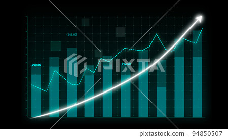 Business growth concept in allusive graph chart showing marketing sales profit Business growth concept in allusive graph chart showing marketing sales profit 94850507