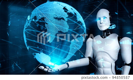 Future financial technology controll by AI robot huminoid uses machine learning Future financial technology controll by AI robot huminoid uses machine learning 94850587