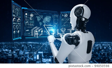Robot hominoid using tablet computer for big data analytic Robot hominoid using tablet computer for big data analytic 94850598