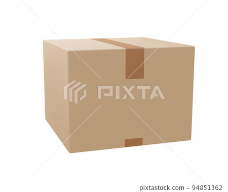 Cardboard or carton realistic delivery boxes...-插圖素材 [94851362] - PIXTA圖庫