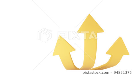 3d arrow symbol. Progress, growth, improvement or success concept. 94851375