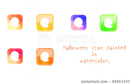 Watercolor Halloween haunted icon. Watercolor Halloween haunted icon. 94852345
