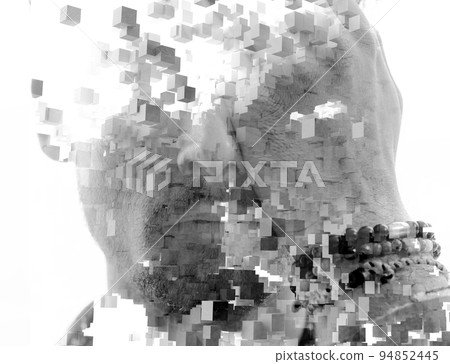 Paintography portrait. Young going through a crisis 94852445