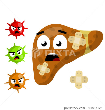 Bad liver. Medical Disease of human internal organ Bad liver. Medical Disease of human internal organ 94853125