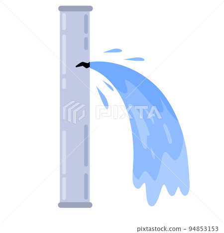 Leak in water pipe. Plumber service. Broken sewer and water supply. Leak in water pipe. Plumber service. Broken sewer and water supply. 94853153
