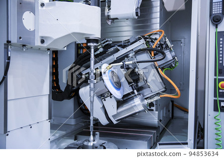 CNC machine. Metalworking heavy industry. High-tech and high-speed metal processing. CNC machine. Metalworking heavy industry. High-tech and high-speed metal processing. 94853634