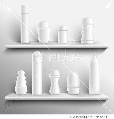 Blank Deodorants On Shelves Realistic Blank Deodorants On Shelves Realistic 94854108