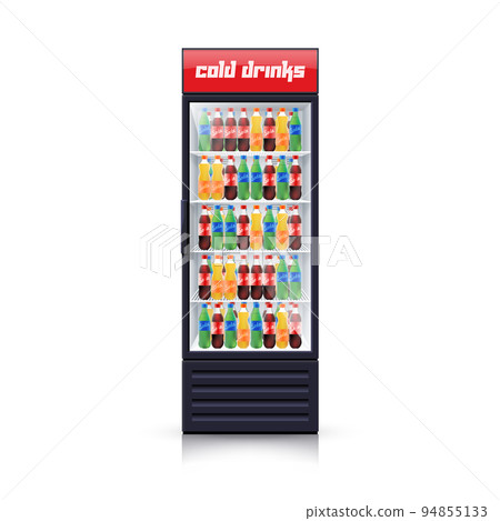 Cola Fridge Dispenser Realistic Illustration Icon 94855133