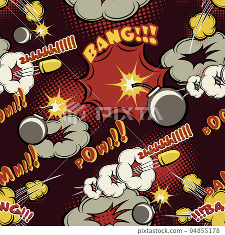 Comic book explosion pattern Comic book explosion pattern 94855178