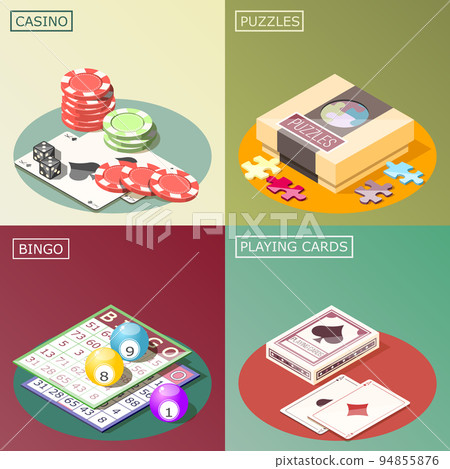 Board Games Isometric Design Concept 94855876