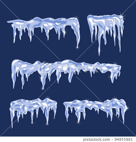 Ice sheets with icicles Ice sheets with icicles 94855981