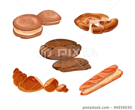 Colorful Sliced Fresh Baking Products Collection Colorful Sliced Fresh Baking Products Collection 94856030