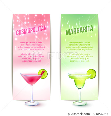 Cocktails banner set Cocktails banner set 94856064