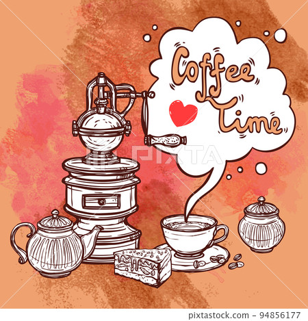 Coffee Sketch Background 94856177