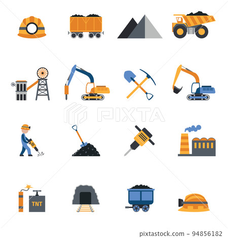 Coal Industry Icons 94856182