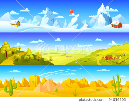 Colorful Landscape Horizontal Banners 94856303