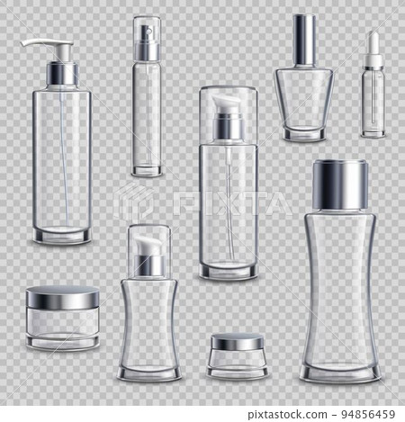 Cosmetics Package Realistic Transparent Set Cosmetics Package Realistic Transparent Set 94856459
