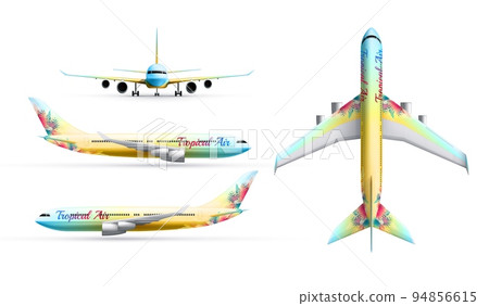 Colorful Airliners Realistic Set Colorful Airliners Realistic Set 94856615