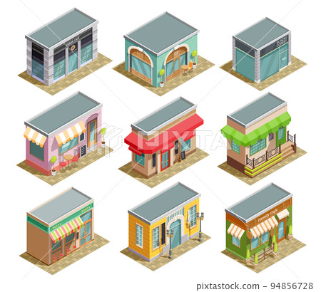 Coffee House Isometric Set 94856728