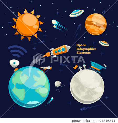 Conquest of space. Space infographics elements 94856853