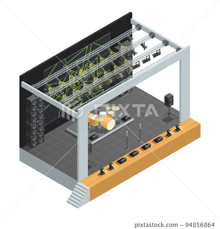 Concert Stage Isometric Poster Concert Stage Isometric Poster 94856864