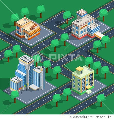 Building Isometric Set 94856916