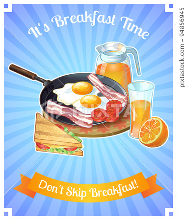 Colored Breakfast Poster Colored Breakfast Poster 94856945