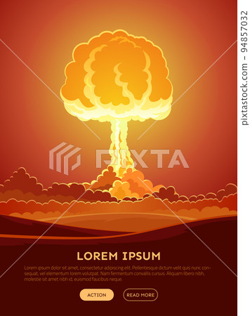 Bright Nuclear Explosion Poster Bright Nuclear Explosion Poster 94857032