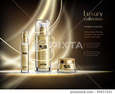 Cosmetic Products Realistic Advertisement Poster Cosmetic Products Realistic Advertisement Poster 94857281
