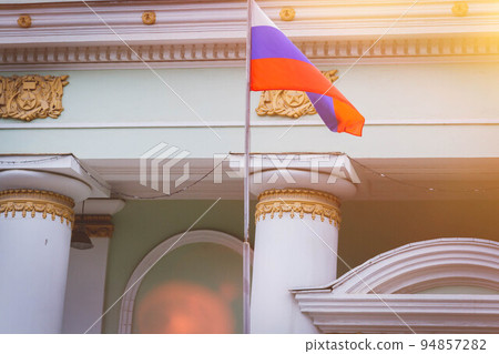 Flag of Russia. Government of the Russian Federation. State building. Flag of Russia. Government of the Russian Federation. State building. 94857282