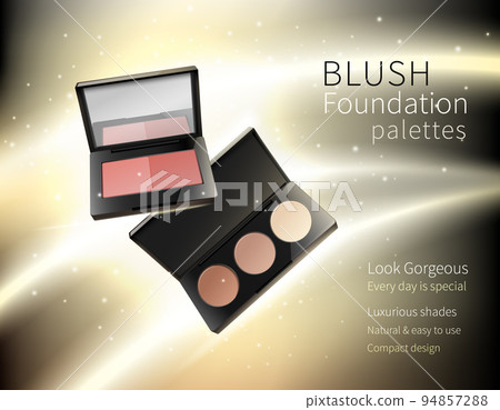 Cosmetics Makeup Realistic Advertising Composition Cosmetics Makeup Realistic Advertising Composition 94857288