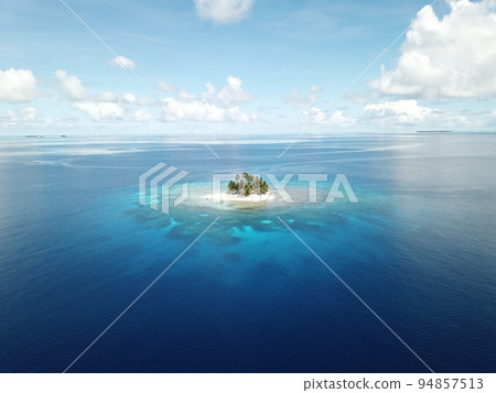 Uninhabited island JEEP island in Chuuk, Micronesia. Here is the world's greatest wreck diving destination. Uninhabited island JEEP island in Chuuk, Micronesia. Here is the world's greatest wreck diving destination. 94857513