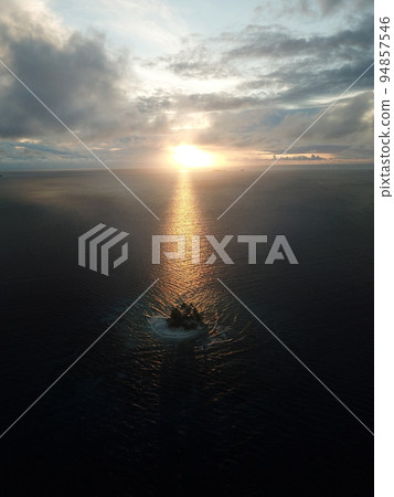 Uninhabited island JEEP island in Chuuk, Micronesia. Here is the world's greatest wreck diving destination. 94857546