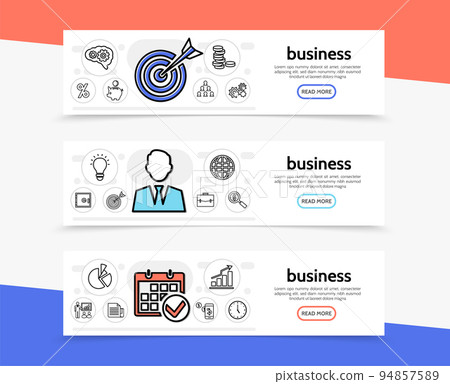 Business Elements Horizontal Banners Business Elements Horizontal Banners 94857589