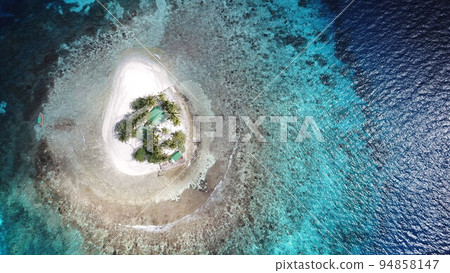 Uninhabited island JEEP island in Chuuk, Micronesia. Here is the world's greatest wreck diving destination. Uninhabited island JEEP island in Chuuk, Micronesia. Here is the world's greatest wreck diving destination. 94858147