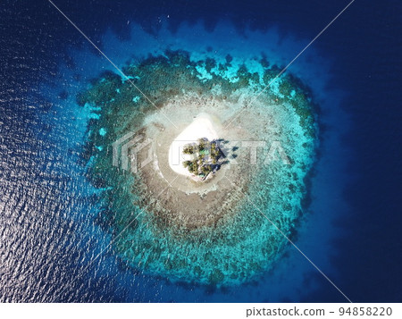 Uninhabited island JEEP island in Chuuk, Micronesia. Here is the world's greatest wreck diving destination. Uninhabited island JEEP island in Chuuk, Micronesia. Here is the world's greatest wreck diving destination. 94858220